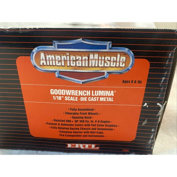 Dale Earnhardt Ertl American Muscle #3 GM Goodwrench 1:18 Diecast Car Box - Picture 7 of 7